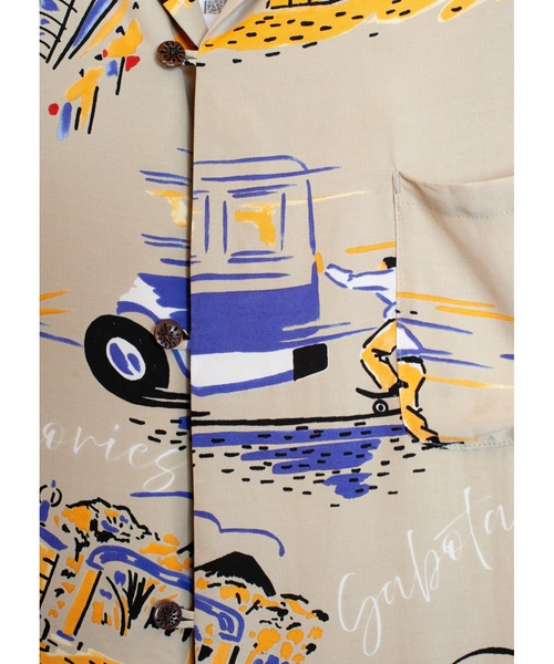 SEVESKIG（セヴシグ）の「SEVESKIG/セブシグ/S/S 柄ｼｬﾂ_SH-SV-NRS-1006（シャツ/ブラウス・メンズ・サックスブルー/ベージュ・SMALL/MEDIUM/LARGE/X-LARGE）」の5枚目の写真