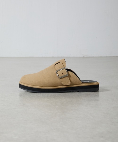 COLONY 2139(コロニートゥーワンスリーナイン)の「スエードライクスリッポンサボサンダル(サンダル・レディース・ブラック/ベージュ・LARGE/MEDIUM)」の12枚目の写真