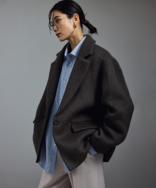 tricot COMME des GARCONS モヘヤ シャギー ジャケット tricot COMME des GARCONS トリココムデギャルソンtricot モヘヤ混紡