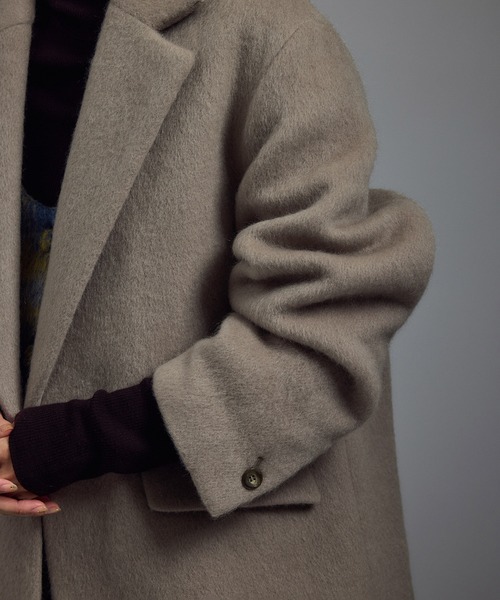 SALON adam et rope'（サロン アダム エ ロペ）の「【WEB限定】キッドモヘヤシャギージャケット / シャギーコート（その他アウター・レディース・ライトグレー/ブラウン/チャコールグレー/ベージュ系その他・FREE）」の15枚目の写真