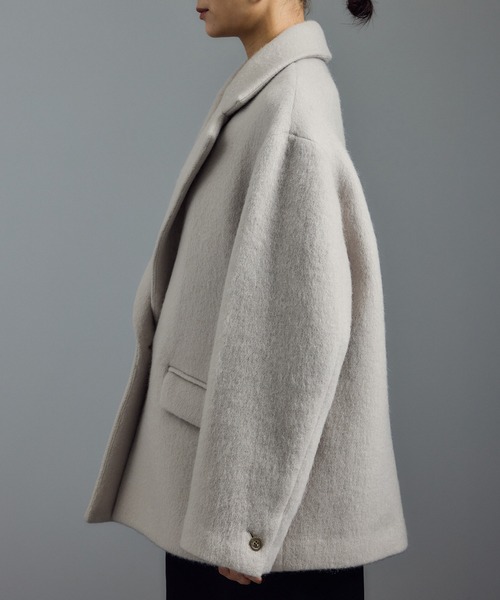 SALON adam et rope'（サロン アダム エ ロペ）の「【WEB限定】キッドモヘヤシャギージャケット / シャギーコート（その他アウター・レディース・ライトグレー/ブラウン/チャコールグレー/ベージュ系その他・FREE）」の17枚目の写真