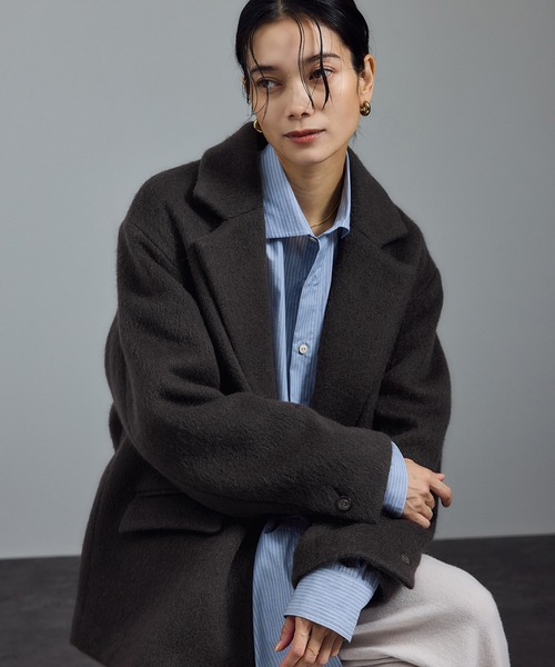 セール】【WEB限定】キッドモヘヤシャギージャケット / シャギーコート