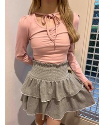 PHILLY（フィリー）の「チョーカーデザインドットトップス（Tシャツ/カットソー）」