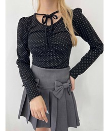 PHILLY（フィリー）の「チョーカーデザインドットトップス（Tシャツ/カットソー）」