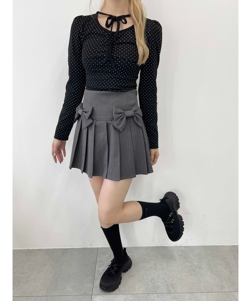 PHILLY（フィリー）の「チョーカーデザインドットトップス（Tシャツ/カットソー・レディース・アイボリー/ピンク/チャコールグレー/ブラック・FREE）」の13枚目の写真