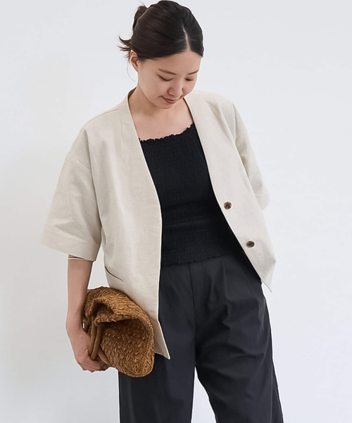 セール/ブランド古着】ノーカラージャケット（ノーカラージャケット