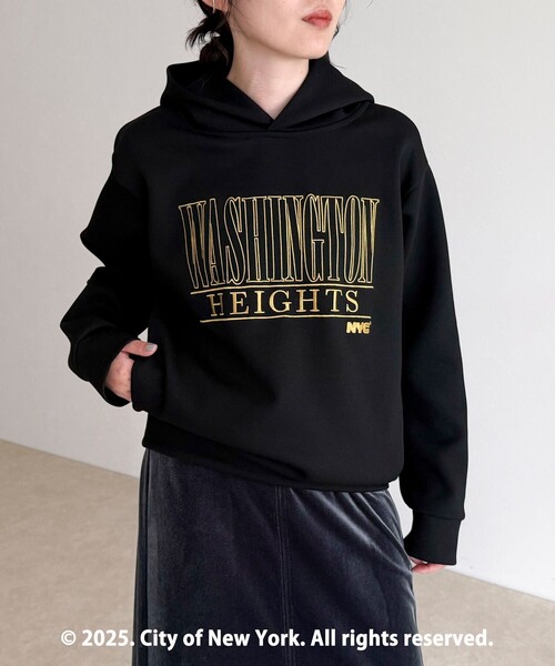 fredy emue（フレディエミュ）の「【GOOD ROCK SPEED】NYCプリントダンボールフードスウェット（スウェット・レディース・ネイビー/ブラック・38）」の12枚目の写真