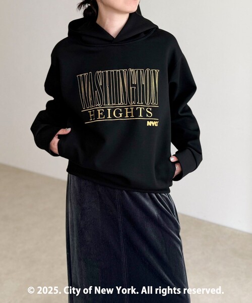 fredy emue（フレディエミュ）の「【GOOD ROCK SPEED】NYCプリントダンボールフードスウェット（スウェット・レディース・ネイビー/ブラック・38）」の14枚目の写真