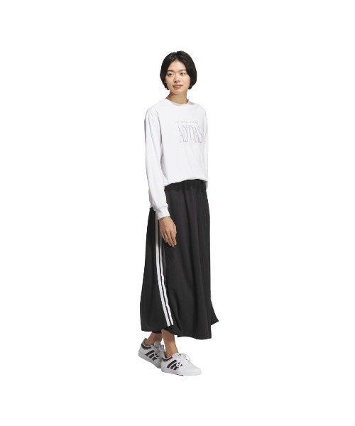 adidas(アディダス)の「アディダス adidas スリーストライプス KN スカート(スカート・レディース・ブラック・S/M/L/XL)」の2枚目の写真