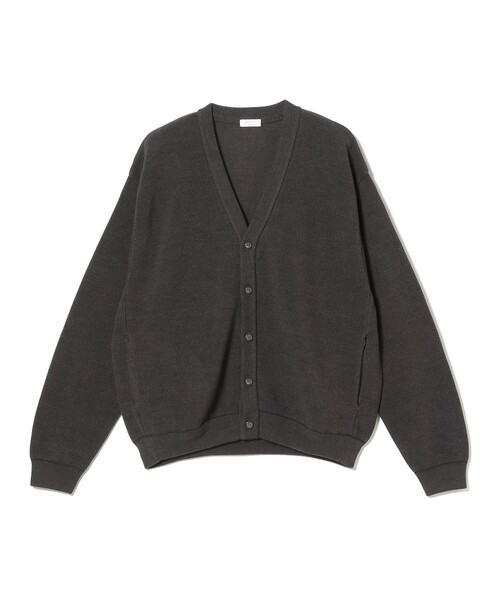 crepuscule クレプスキュール　カーディガン　黒　ブラック　2 美品 crepuscule (クレプスキュール) Moss stitch V/N cardigan for