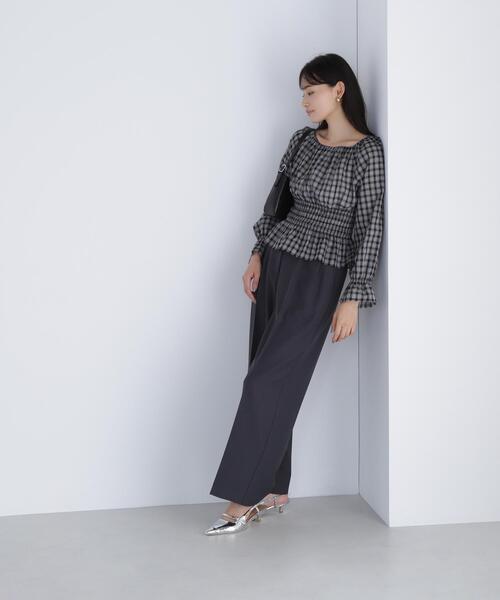 NATURAL BEAUTY BASIC（ナチュラルビューティーベーシック）の「◇チェックペプラムブラウス（シャツ/ブラウス・レディース・ブラック系その他/ブルー系その他6・SMALL/MEDIUM）」の17枚目の写真