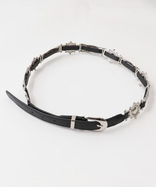 WEGO（ウィゴー）の「WEGO/MIXメタルパーツベルト（ベルト・レディース・ブラック/ブラウン・FREE）」の3枚目の写真