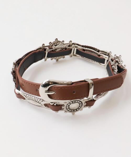 WEGO（ウィゴー）の「WEGO/MIXメタルパーツベルト（ベルト・レディース・ブラック/ブラウン・FREE）」の8枚目の写真