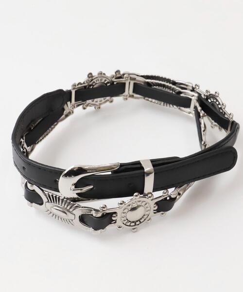 WEGO（ウィゴー）の「WEGO/MIXメタルパーツベルト（ベルト・レディース・ブラック/ブラウン・FREE）」の9枚目の写真