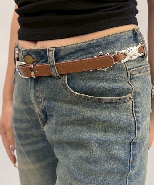 WEGO（ウィゴー）の「WEGO/MIXメタルパーツベルト（ベルト・レディース・ブラック/ブラウン・FREE）」の6枚目の写真