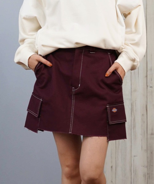 Dickies/ディッキーズ カーゴ ミニスカート ステッチ ミニスカ