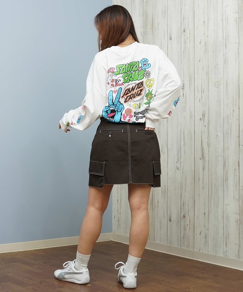 Dickies（ディッキーズ）の「Dickies/ディッキーズ カーゴ ミニスカート ステッチ ミニスカ 81461500（スカート・レディース・ダークブラウン/レオパード/マルーン/カモフラージュ・M/S）」の10枚目の写真
