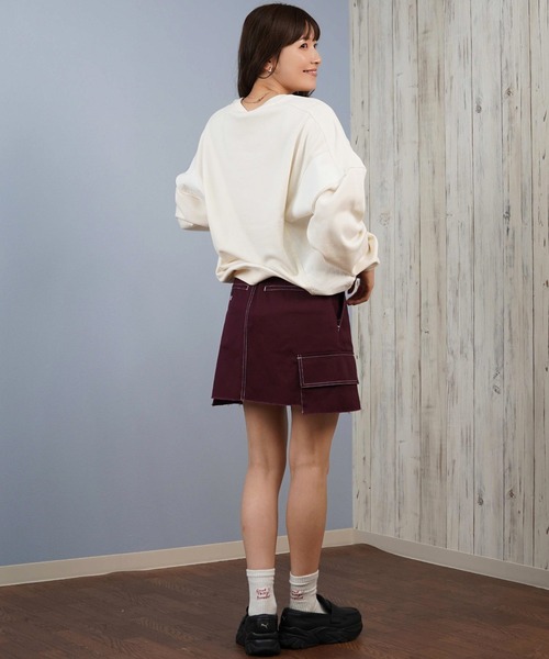 Dickies（ディッキーズ）の「Dickies/ディッキーズ カーゴ ミニスカート ステッチ ミニスカ 81461500（スカート・レディース・ダークブラウン/レオパード/マルーン/カモフラージュ・M/S）」の18枚目の写真