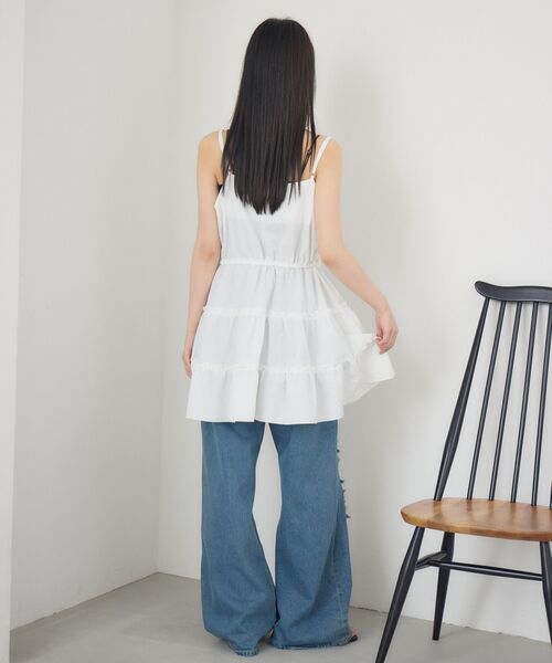 RETRO GIRL（レトロガール）の「フリルティアードキャミOP（ワンピース・レディース・ベージュ/ホワイト/ブラック・FREE）」の16枚目の写真