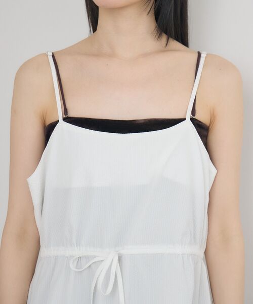 RETRO GIRL（レトロガール）の「フリルティアードキャミOP（ワンピース・レディース・ベージュ/ホワイト/ブラック・FREE）」の6枚目の写真