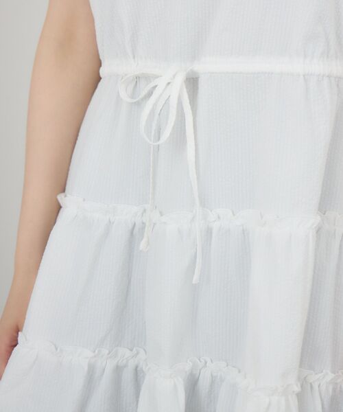 RETRO GIRL（レトロガール）の「フリルティアードキャミOP（ワンピース・レディース・ベージュ/ホワイト/ブラック・FREE）」の8枚目の写真