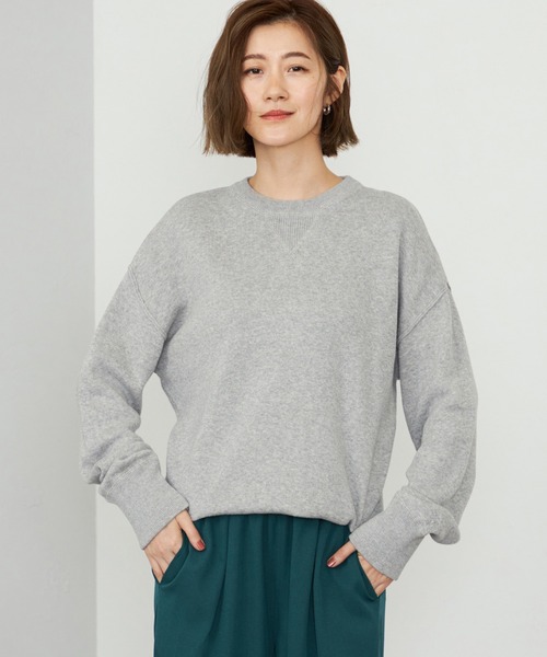 SOMETHING(サムシング)の「SOMETHING コットンニットプルオーバー【洗える】(ニット/セーター・レディース・ネイビー/レッド/グレー・FREE)」の11枚目の写真