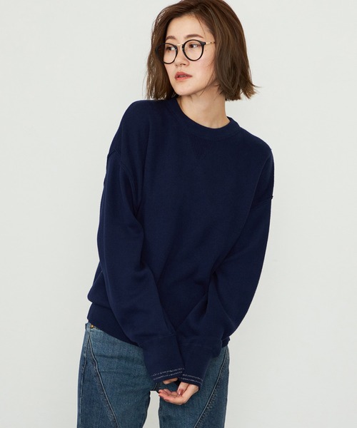 SOMETHING(サムシング)の「SOMETHING コットンニットプルオーバー【洗える】(ニット/セーター・レディース・ネイビー/レッド/グレー・FREE)」の18枚目の写真