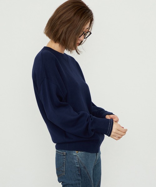 セール】SOMETHING コットンニットプルオーバー【洗える】（ニット