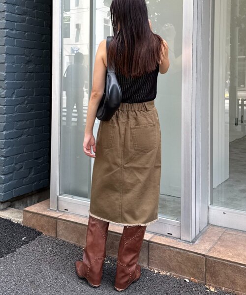 WILLOW（ウィロー）の「■【willow】ミニミモレスカート（スカート・レディース・チャコールグレー/カーキ・SMALL/MEDIUM）」の10枚目の写真