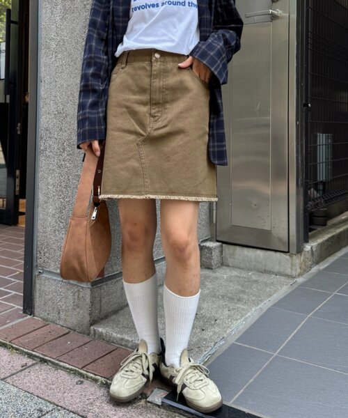 WILLOW（ウィロー）の「■【willow】ミニミモレスカート（スカート・レディース・チャコールグレー/カーキ・SMALL/MEDIUM）」の11枚目の写真