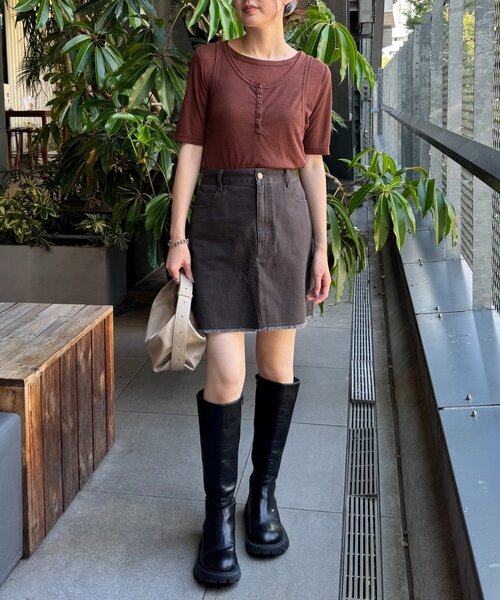 WILLOW（ウィロー）の「■【willow】ミニミモレスカート（スカート・レディース・チャコールグレー/カーキ・SMALL/MEDIUM）」の22枚目の写真