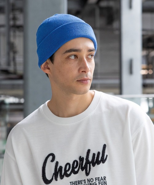 LAKOLE（ラコレ）の「ロールニットキャップ / 577423（ニットキャップ/ビーニー・メンズ・オレンジ/ブルー/グレー/ブラック・9）」の4枚目の写真