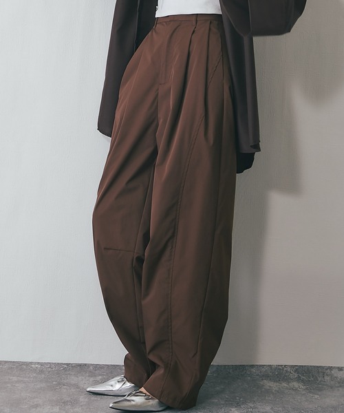 ANOTHER S（アナザーエス）の「タフタワイドカーブパンツ（チノパンツ・レディース・ブラウン/グレー/ブラック・FREE）」の3枚目の写真