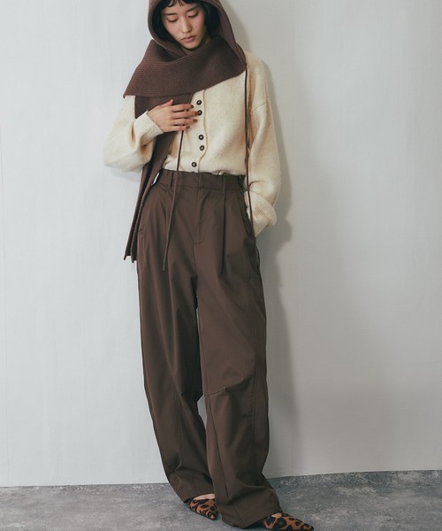 ANOTHER S（アナザーエス）の「タフタワイドカーブパンツ（チノパンツ・レディース・ブラウン/グレー/ブラック・FREE）」の6枚目の写真