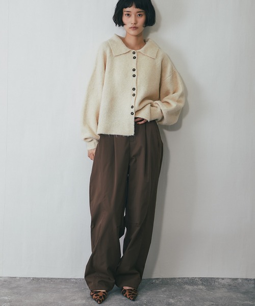 ANOTHER S（アナザーエス）の「タフタワイドカーブパンツ（チノパンツ・レディース・ブラウン/グレー/ブラック・FREE）」の12枚目の写真