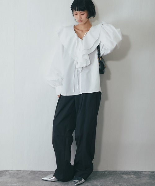 ANOTHER S（アナザーエス）の「タフタワイドカーブパンツ（チノパンツ・レディース・ブラウン/グレー/ブラック・FREE）」の21枚目の写真
