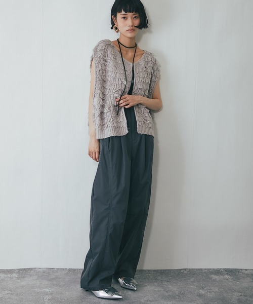 ANOTHER S（アナザーエス）の「タフタワイドカーブパンツ（チノパンツ・レディース・ブラウン/グレー/ブラック・FREE）」の13枚目の写真