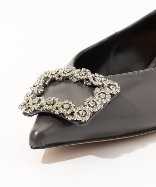 Pippichic（ピッピシック）の「PIPPICHIC ANNA V JEWERLY 9 フラットシューズ（パンプス・レディース・チャコールグレー・35.5/36.5/37.5）」の6枚目の写真