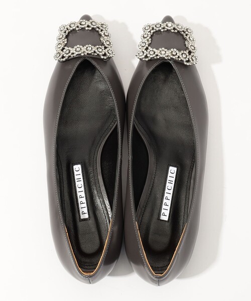 Pippichic（ピッピシック）の「PIPPICHIC ANNA V JEWERLY 9 フラットシューズ（パンプス・レディース・チャコールグレー・35.5/36.5/37.5）」の8枚目の写真