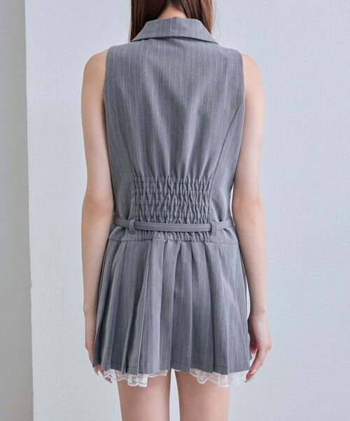 OLIVE des OLIVE（オリーブデオリーブ）の「ノースリーブネクタイワンピース（ワンピース・レディース・ブラウン系その他/ブラック/グレー・FREE）」の5枚目の写真