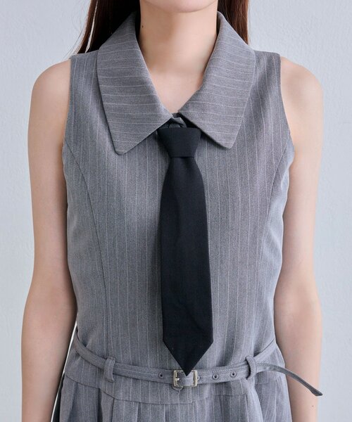 OLIVE des OLIVE（オリーブデオリーブ）の「ノースリーブネクタイワンピース（ワンピース・レディース・ブラウン系その他/ブラック/グレー・FREE）」の6枚目の写真