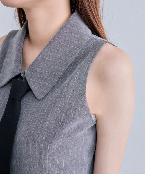 OLIVE des OLIVE（オリーブデオリーブ）の「ノースリーブネクタイワンピース（ワンピース・レディース・ブラウン系その他/ブラック/グレー・FREE）」の9枚目の写真