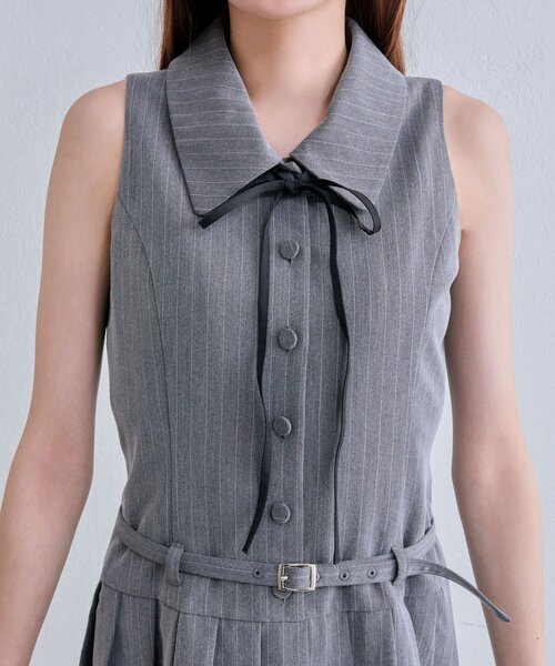 OLIVE des OLIVE（オリーブデオリーブ）の「ノースリーブネクタイワンピース（ワンピース・レディース・ブラウン系その他/ブラック/グレー・FREE）」の12枚目の写真