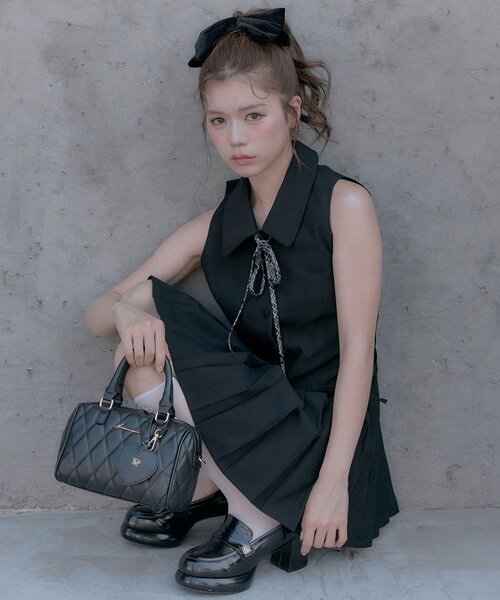 OLIVE des OLIVE（オリーブデオリーブ）の「ノースリーブネクタイワンピース（ワンピース・レディース・ブラウン系その他/ブラック/グレー・FREE）」の17枚目の写真