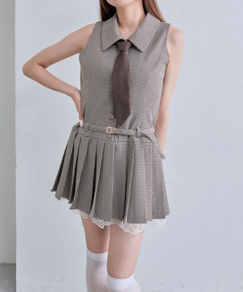 OLIVE des OLIVE ノースリーブワンピース セール】ノースリーブシャツミニワンピース（ワンピース