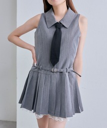 OLIVE des OLIVE ノースリーブワンピース グレー OLIVE des OLIVE｜オリーブ デ オリーブのワンピース（チェック