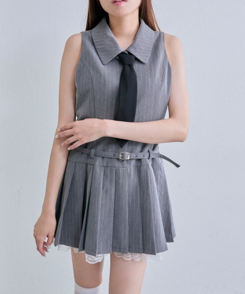 OLIVE des OLIVE ストライプ ノースリーブ ワンピース Sサイズ OLIVE des OLIVE ストライプ ノースリーブ ワンピース Sサイズ