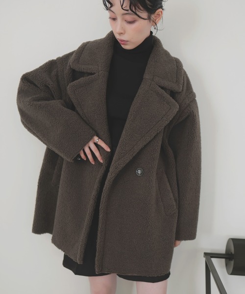 Lian ボアパイピングショートコート Lian ボアパイピングショートコート