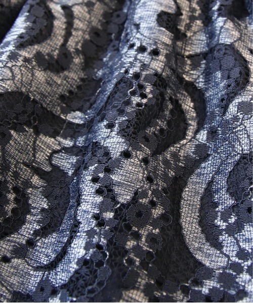 RUIRUE BOUTIQUE（ルイルエブティック）の「オケージョンドレス 結婚式 ｜ バルーントップス ＆ レースインナー ＆ パンツ 3点セット ｜ パンツドレス パンツスーツ 美脚効果 二次会 披露宴 お呼ばれ パーティードレス（パンツドレス・レディース・チャコール/ネイビー/ブラック・S/M/L/LL）」の5枚目の写真