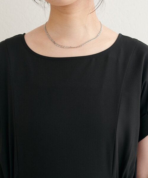 natural couture（ナチュラルクチュール）の「【WEB限定】サイドドロストワンピース（ワンピース・レディース・ブラック/オレンジ/ベージュ/ブルー・FREE）」の12枚目の写真